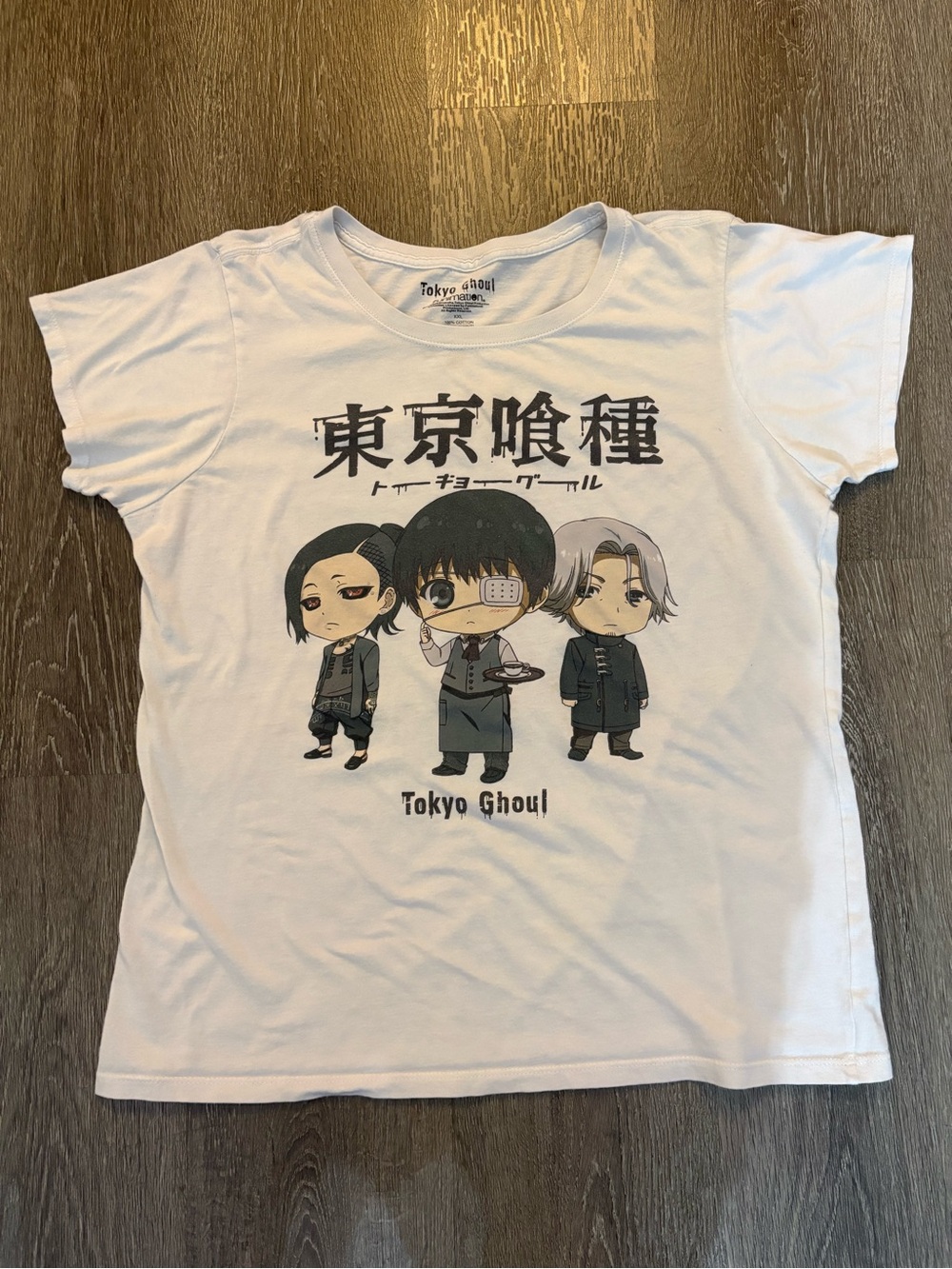 Tokyo Ghoul White Graphic Short Sleeve Tee